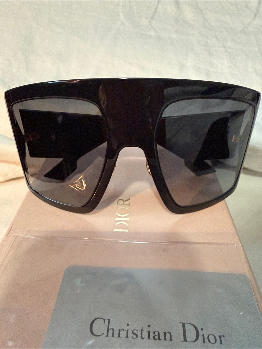 Dior SoLight1 Black Oversized Shield Sunglasses with Gradient Lenses